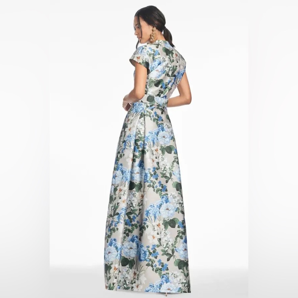 Sachin + Babi Marta Floral Print Gown Dune And Dusk Petals - Picture 3 of 7